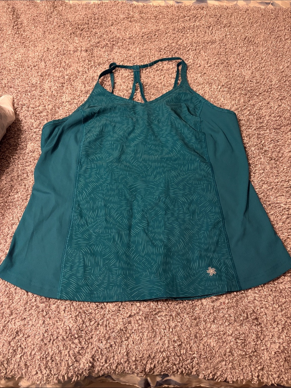 Teal Printed Performance Tank Top - Women